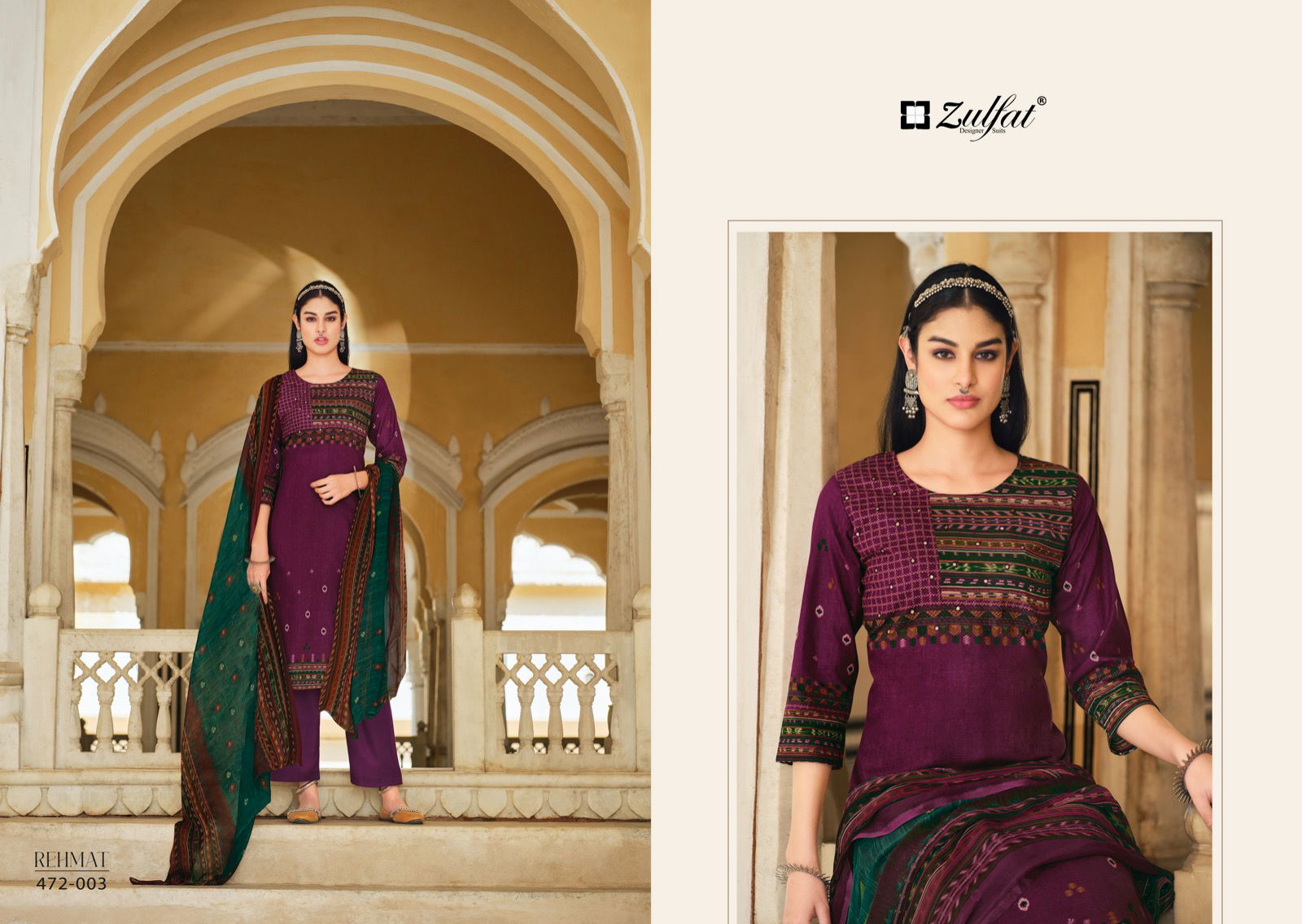 Zulfat Rehmat Daily Wear Wholesale Cotton Dress Material Catalog